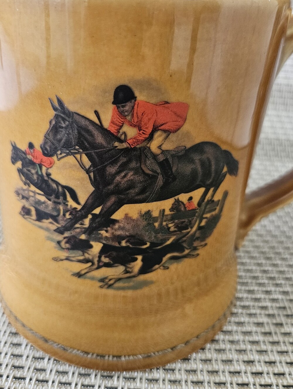 Equesterian Mug, Vintage Wade Ireland Fox Hunt Mug, Vintage Shaving Mug